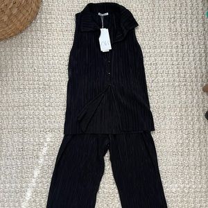 Zara Plisse Top/Pants Set